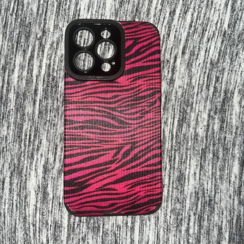 Y2k zebra print I phone 13 pro case